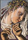 Tamara de Lempicka La Couronne de Fleurs II painting